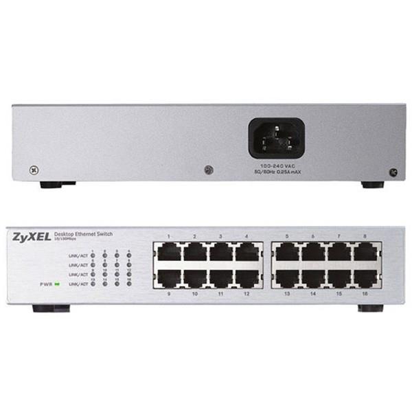 سوئیچ 16پورت 10,100 مگابیت غیرمدیریتی زایکسل es116p